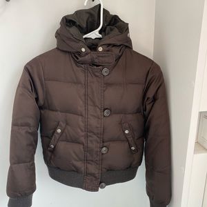 United Colors of Benetton winter hooded coat. Brown